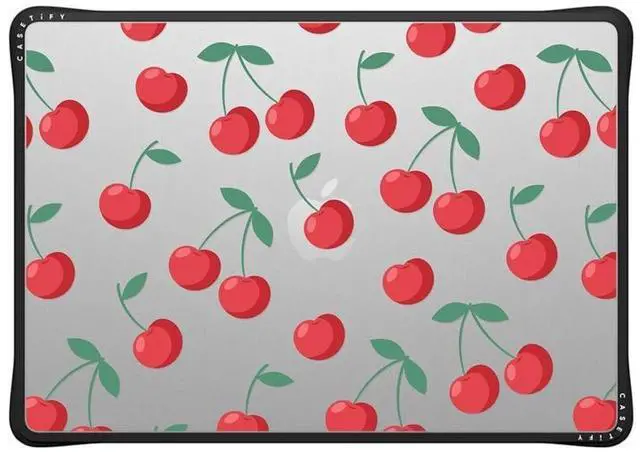 Main image of CASETiFY Impact MacBook Air 15" (M2-M4) Case [Cushioned Impact Corners/Scratch-Resistant/Anti-Slip Grip] - Cherries - Clear Black