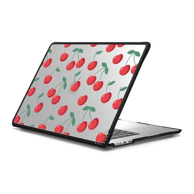 Alt view image 2 of 2 - CASETiFY Impact MacBook Air 15" (M2-M4) Case [Cushioned Impact Corners/Scratch-Resistant/Anti-Slip Grip] - Cherries - Clear Black