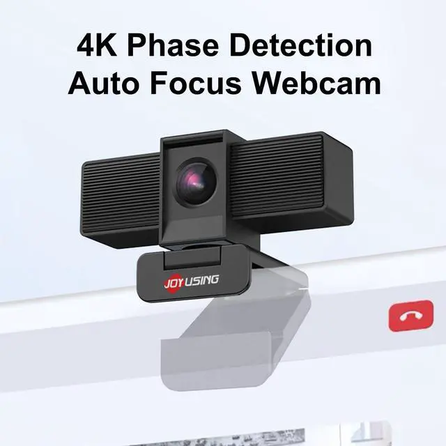 Alt view image 2 of 5 - JOYUSING Flip600S 4K Webcam for PC, Ultra HD Webcam with tripod, PDAF Autofocus, Noise-Cancelling Mics, 79° FOV, Auto Light Correction, Privacy Cover, for Conference, Streaming, Zoom/Teams/Google Meet
