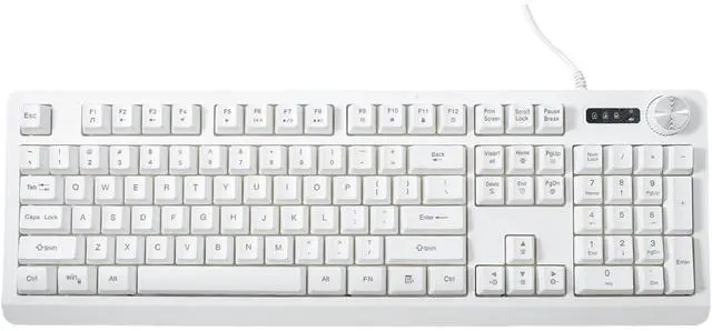 Main image of Wired RGB Membrance Keyboard. 100 Percent Mini Creamy LED Computer Keyboard .Small Ergonomic Clicky Teclado with ABS Backlit Unreplaceable Keycaps. for PC Laptop MAC Gamer. (White)