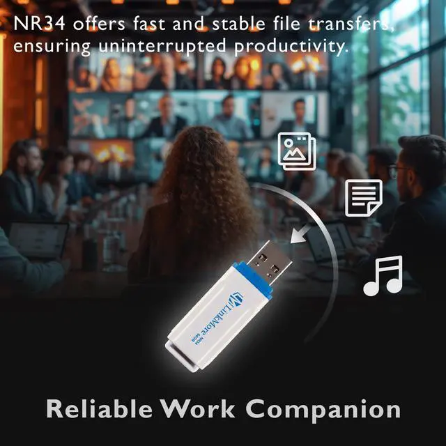 Alt view image 3 of 5 - LinkMore 64GB (5 Pack) NR34 USB Flash Drive  USB 3.2 Memory Stick with Keychain Loop, High-Speed Thumb Drive up to 120MB/s Read & 60MB/s Write for PC, Mac, Car, TV  Compact, Plug & Play