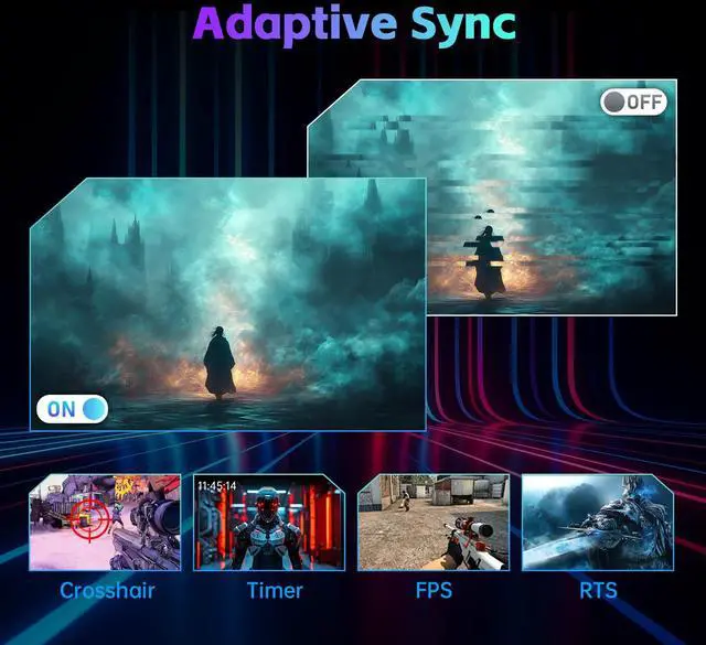 Alt view image 3 of 5 - KTC 24 Inch Computer Monitor, FHD 144Hz Office Gaming Monitor, IPS, Adaptive-Sync, HDMI & DP Port, 1500:1 Contrast Ratio, Bluelight Filter, Tilt Adjustable, H24B9S