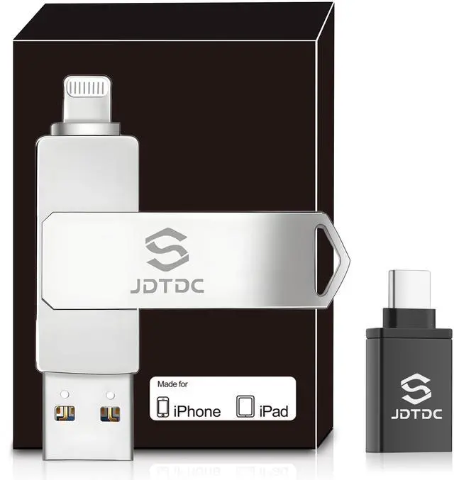 Main image of Genuine Apple MFi Certified iPhone-USB-Flash-Drive 256GB Real Capacity Genuine Lightning encrypted Backup-Photo-Stick-for-iPhone iPad Android PC Mac External-Storage Photos/Videos Thumb-Drive Pendrive