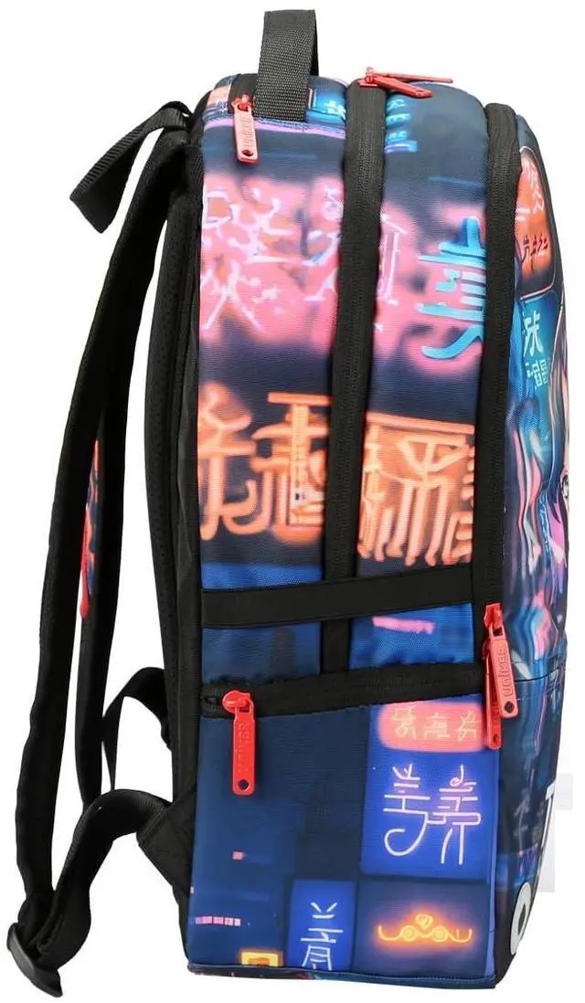 Alt view image 4 of 5 - UNIKER Travel Laptop Backpack,Graffiti Backpack for Work,Designer Laptop Backpack for 15.6 Inch,Water Resistant Bag, Tokyo