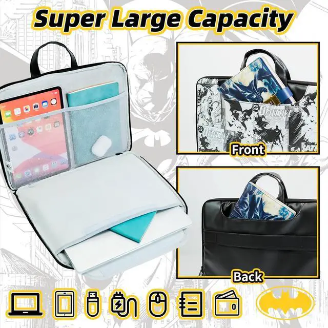 Alt view image 4 of 5 - Superhero Laptop Case Sleeve 14 inch, Lightweight Shockproof Laptop Bag with Shoulder, Waterproof Computer Bag Heavy Duty Protection, Ideal Gift for Teens & Adults