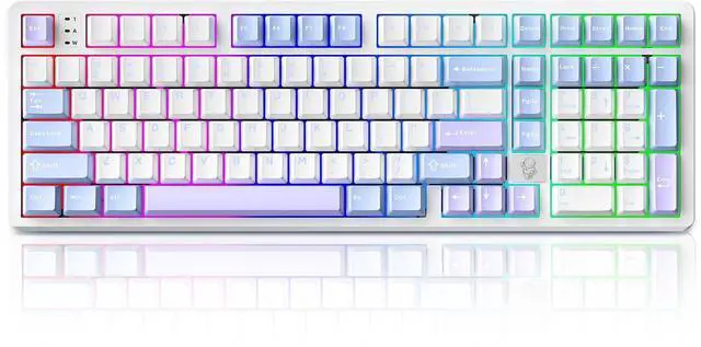 Main image of LEOBOG HI98 Mechanical Keyboard, Wired Creamy Gaming Keyboard with Ergonomic Gasket Structure, Hot-Swap Custom RGB Keyboards for Win/Mac/Android/Gamer - Purple, Star Vector Switch