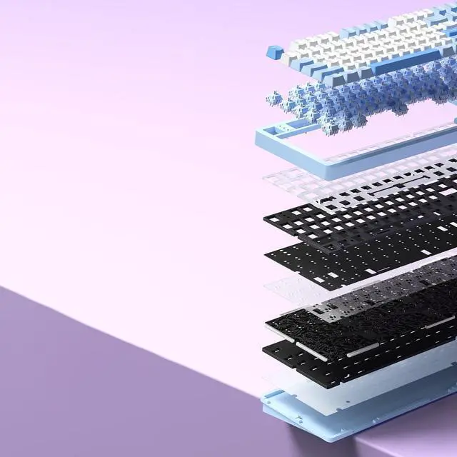 Alt view image 5 of 5 - LEOBOG HI98 Mechanical Keyboard, Wired Creamy Gaming Keyboard with Ergonomic Gasket Structure, Hot-Swap Custom RGB Keyboards for Win/Mac/Android/Gamer - Purple, Star Vector Switch