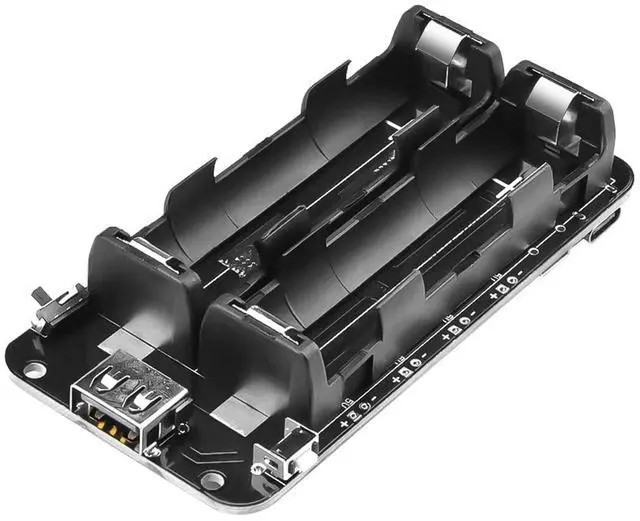 Alt view image 2 of 5 - diymore 1865O Battery Holder Double Li-ion V8 Battery Shield Micro USB 5V/3A 3V/1A Power Bank Battery Charging Module for Raspberry Pi and Arduino ESP32 (2 Holders)