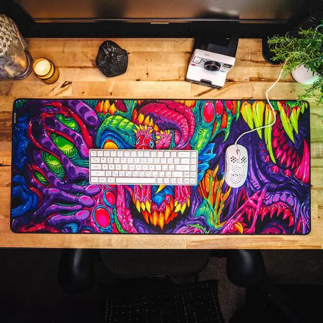 Alt view image 4 of 5 - META PCS - Hyperbeast Extended Gaming Mousepad - Full Desk Coverage - Smooth Polyester - Anti-Slip Rubber, Durable - Waterproof | Full-Color