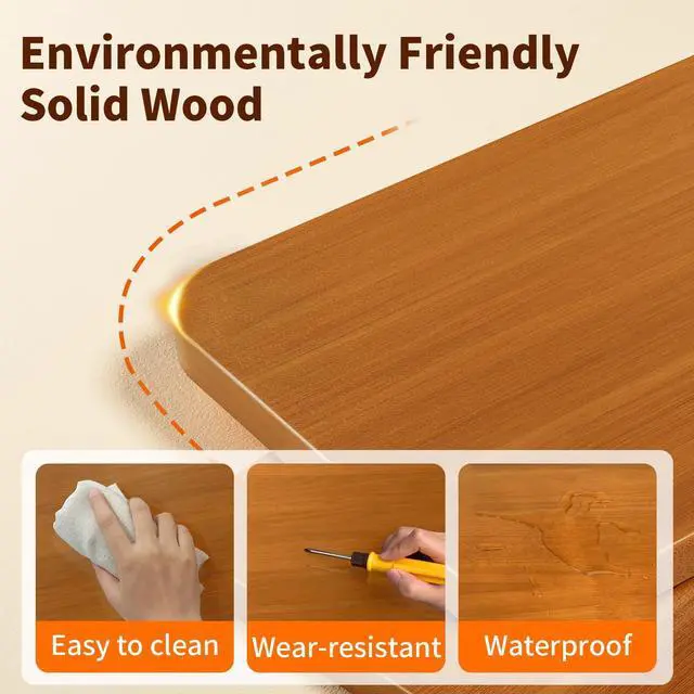 Alt view image 5 of 5 - NIFBANG Wooden Monitor Stand Riser for Desk,Adjustable Height Monitor Shelf Riser with Phone Holder,Desk Storage Organizer Accessories,Wood Computer Screen Stands for Office,Home,Laptop,Printer,TV