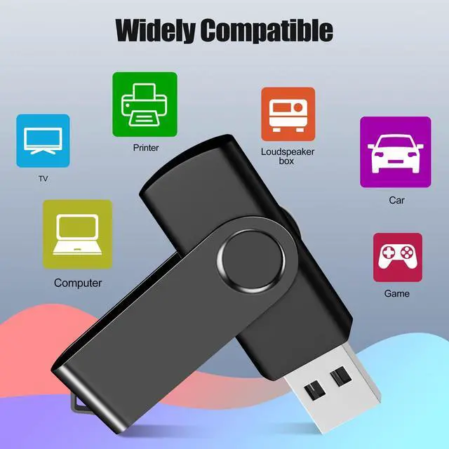Alt view image 4 of 5 - EASTBULL 8GB USB Flash Drive Bulk Thumb Drives 10 Pack with Lanyards USB 2.0 Memory Sticks Zip Drive Pen Drive for Storage and Backup Black 10PCS 8GB