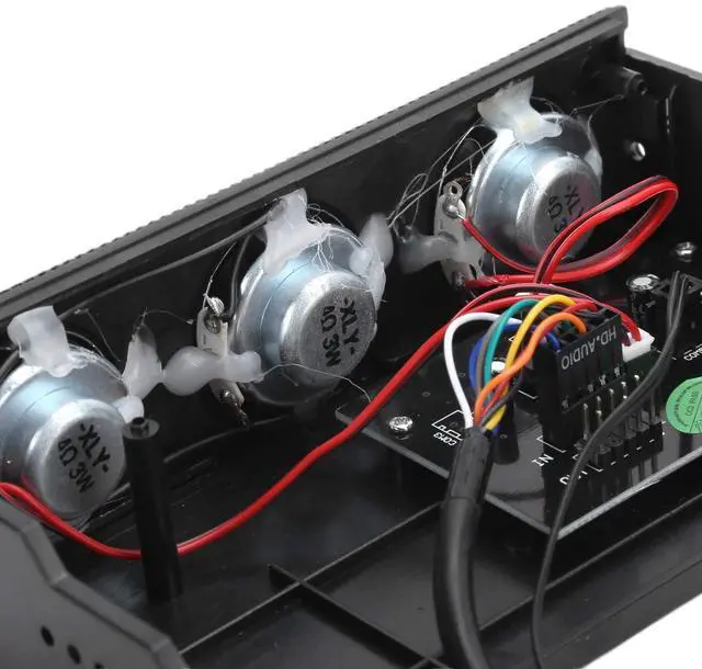 Alt view image 5 of 5 - Heayzoki PC Front Panel Speaker Stereo Surround Computer Case Builtin Mic Loudspeaker 5.25in STW9005, PC Floppy Drive Front Panel Card Reader with Low Temperature