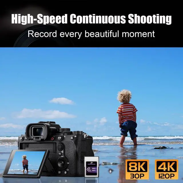 Alt view image 3 of 5 - Dogfish CFexpress Type A Memory Card 256GB, Up to 900MB/s Read Speeds for Sony Alpha/FX Cameras 4K 8K Recording and High Speed Continuous Shooting