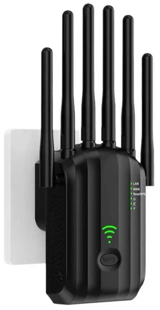 Main image of WiFi Extender,WiFi Extender Signal Booster for Home Covers up to 10000 sq.ft & 88+ Devices, New 6X Faster Wireless WiFi Repeater with Ethernet Port, WiFi Booster Compatible with All Routers (Black)