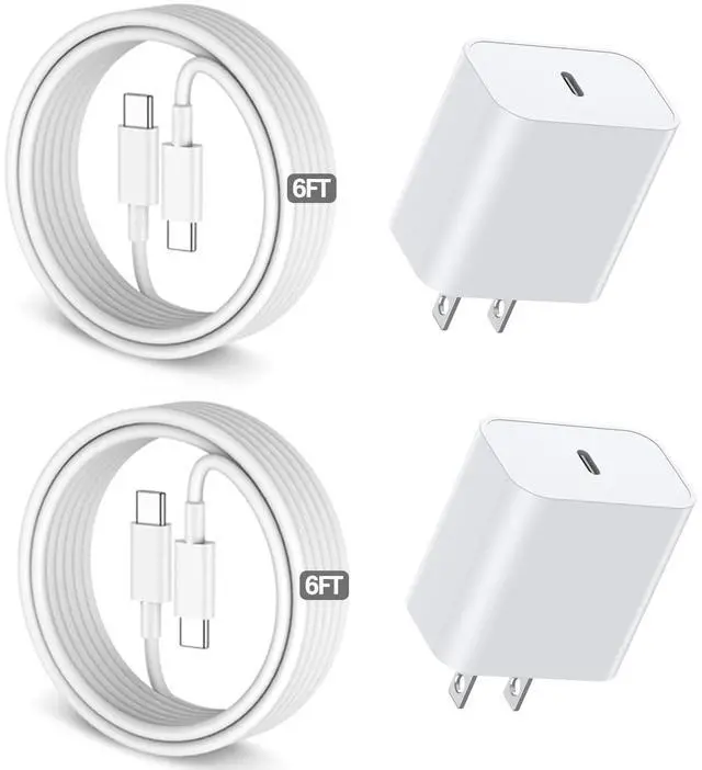 Main image of 6FT iPhone 17 16 15 Charger Fast Charging, 2Pack 20W USB C Apple Charger Travel Plug Block Phone Charging Cable Cord for iPhone 17 Air/17 Pro/17 Pro Max/16e/16 Pro Max/16 Plus/15/15 Pro/15Pro Max/iPad