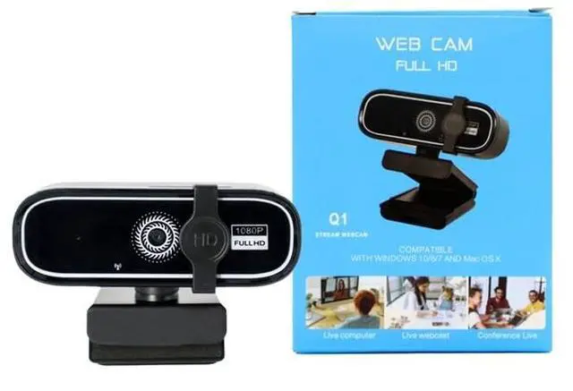 Alt view image 2 of 5 - WEBDARAZ FHD 4K Webcam with AutoFocus, USB Desktop Camera, Black Webcam, Built-in Microphone for Video Conferencing, Online Meetings, Universal Tripod-Ready Clip fits laptops and LCD Monitors.