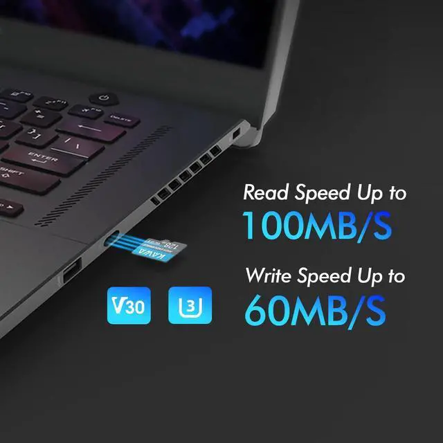 Alt view image 3 of 5 - KAWA 128GB Micro SD Card, High Endurance Video Monitoring Card, microSDXC Flash Memory Card, A1, U3, Class10, V30, High Speed TF Card for DashCam, Security Camera, Phones, Tablets, Drones