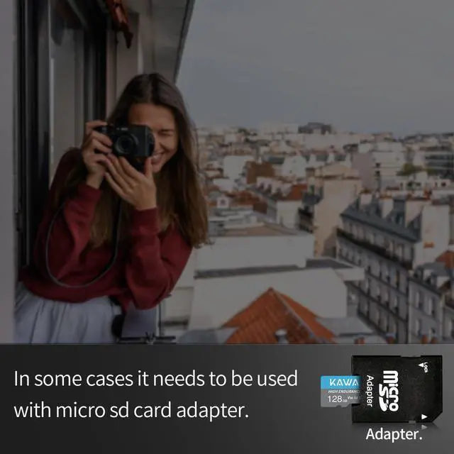Alt view image 4 of 5 - KAWA 128GB Micro SD Card, High Endurance Video Monitoring Card, microSDXC Flash Memory Card, A1, U3, Class10, V30, High Speed TF Card for DashCam, Security Camera, Phones, Tablets, Drones