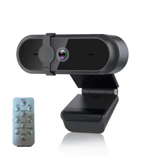 Main image of Jinpei Autofocus 4K QHD Webcam with Privacy Cover, Microphone, Web Computer Camera, Plug and Play,Remote Control JW-07B-4K-A