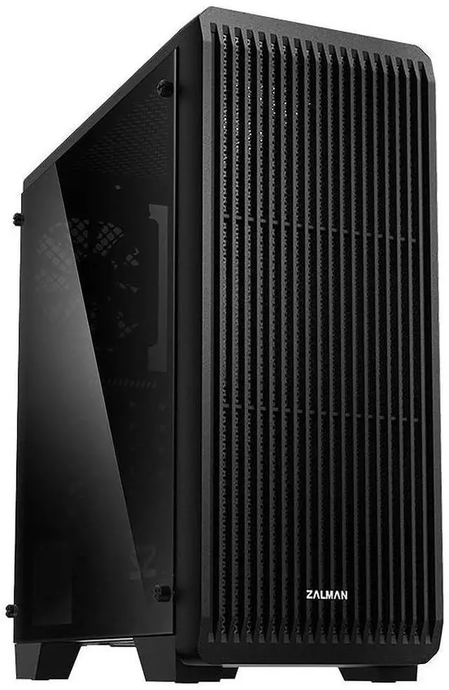 Alt view image 3 of 5 - Zalman S2 TG ATX Mid-Tower PC Case, 3 x Pre-Installed 120mm Zalman Quiet Fans (Support up to 8 Fans), High Airflow Mesh Front Panel, Full Tempered Glass Side Panel, Support GPUs up to 330mm, USB 3.0