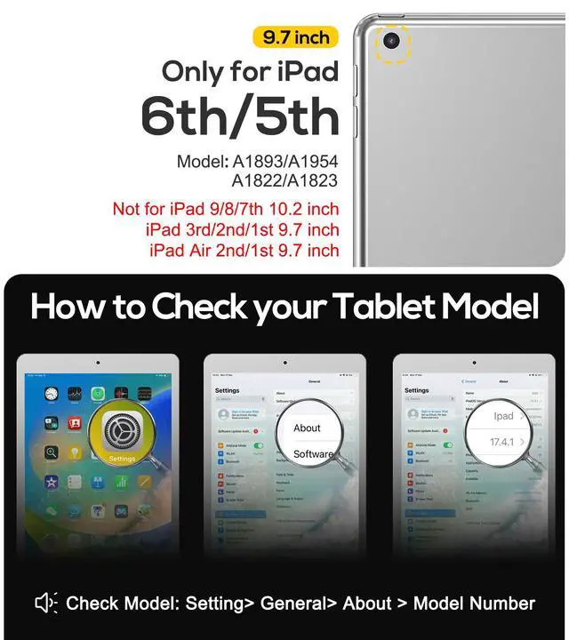 Alt view image 2 of 5 - BRAECN for iPad 9.7 Case Kids, iPad 6th/5th Generation Cases, Heavy Duty Rugged Kids Case with Hand Strap Kickstand Pencil Holder Shoulder Strap for Apple iPad 9.7 Inch A1893/A1954/A1822/A1823-Rainbow