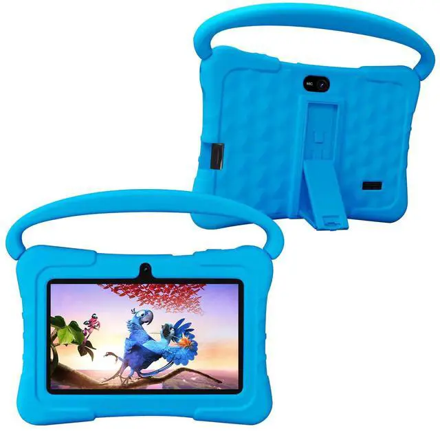 Main image of SAIWAN Kids Tablet 7 inch with Shockproof Case, 1GB RAM 16GB ROM, Parental Control,Android OS Tablet with Bluetooth, WiFi, GMS, Educational, Games(Blue)