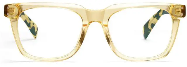 Alt view image 2 of 5 - Dollger Blue Light Blocking Glasses For Woman Men Thick Frame Square Non-Prescription Glasses, For Work,Computer, Gaming, TV Beige