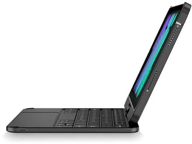 Alt view image 3 of 5 - pekarejue Keyboard Case for Apple iPad mini 7th Gen (A17 Pro)/ iPad mini 6th Generation: Compact Smart Rotatable Cover Multi-Touch Trackpad, RGB Backlight for Kids and Students, Black