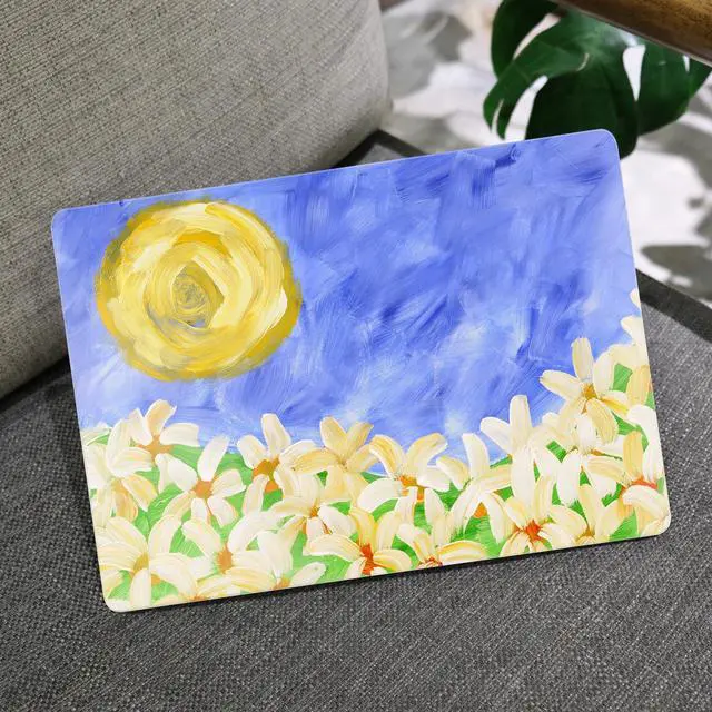 Alt view image 5 of 5 - MEEgoodo for MacBook Pro 13 inch Case 2022 2021 2020 A2338 M2/M1 A2251 A2289 with Touch ID,Clear Laptop Hard Shell Cases with Keyboard Webcam Cover & Trackpad Film & Type C Adapter, Summer Flowers