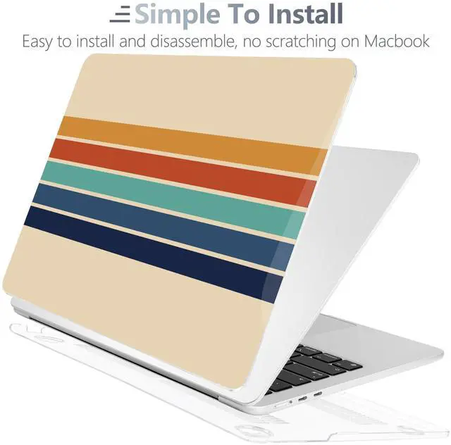 Alt view image 5 of 5 - Batianda Case for New MacBook Air 13 inch 2025 M4 2024 2022 Model A3240 A3113 M3 A2681 M2,Slim Lightweight Protective Shell with Creative Pattern with Keyboard Cover & Screen Protector, Stripe