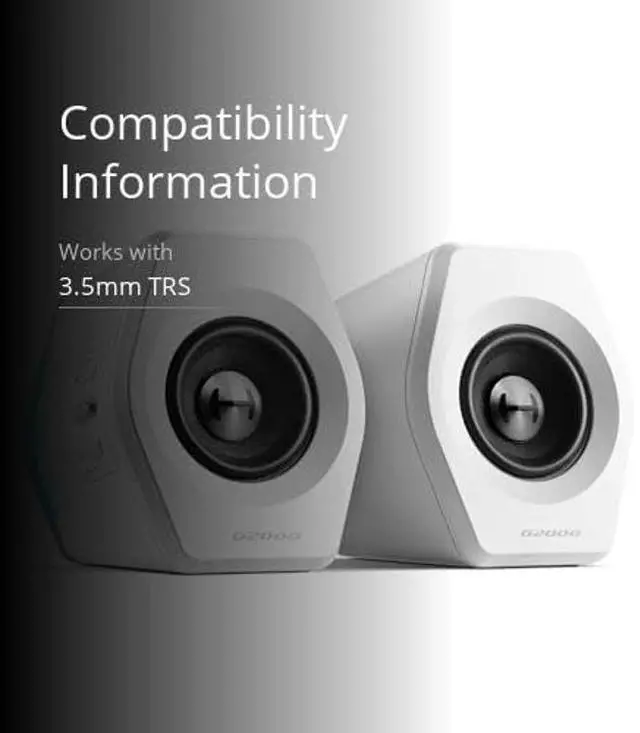 Alt view image 2 of 5 - Edifier G2000 RGB Gaming Speakers, 32W Peak Power, Compact Design for PC/PS4/Desktop, Bluetooth 5.1, 3.5mm AUX, Game/Movie/Music Modes, 12 RGB Lighting Effects - White