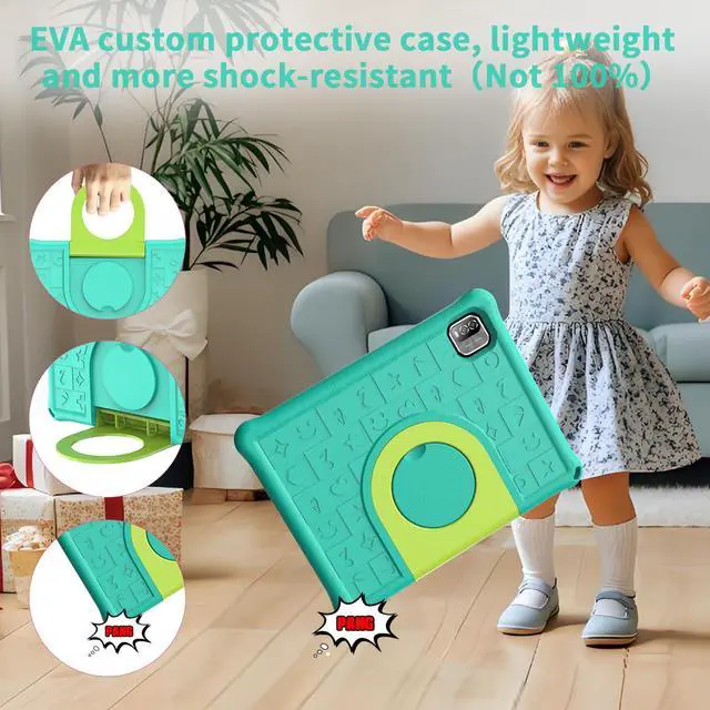 Alt view image 5 of 5 - PRITOM RITOM Tablet Android 15, All-New 10'' Tablet Kids, Parental Control, 64GB+1TB Expandable Tablets for Kids, Child, WiFi6, Educational, Games, Kids Software Pre-Installed, with EVA Case (Green)