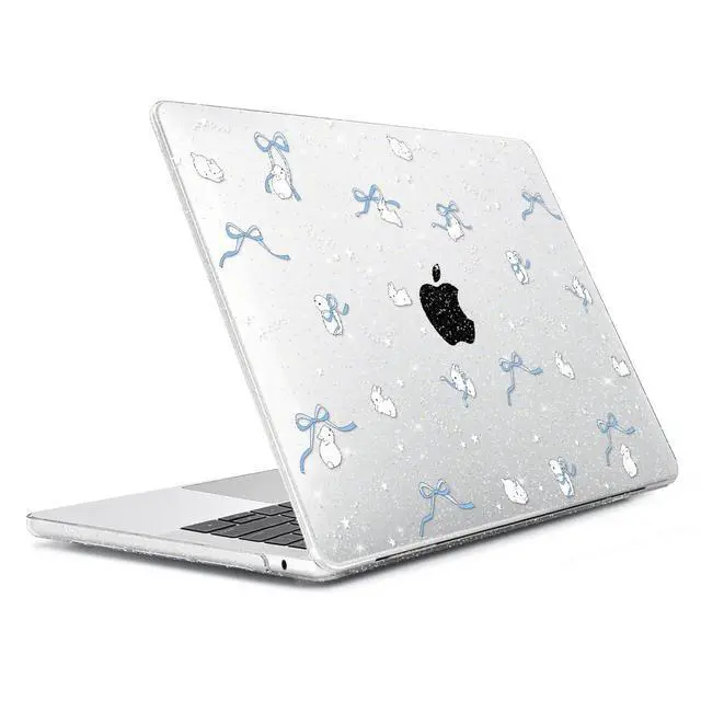 Alt view image 3 of 5 - HOHAIYOO Compatible with MacBook Air 15 inch Case 2025 2024 2023 Release M4 A3241 M3 A3114 M2 A2941 with Liquid Retina Display, Hard Shell Case&Keyboard Cover&Webcam Cover&Screen Protector, Bunny-B