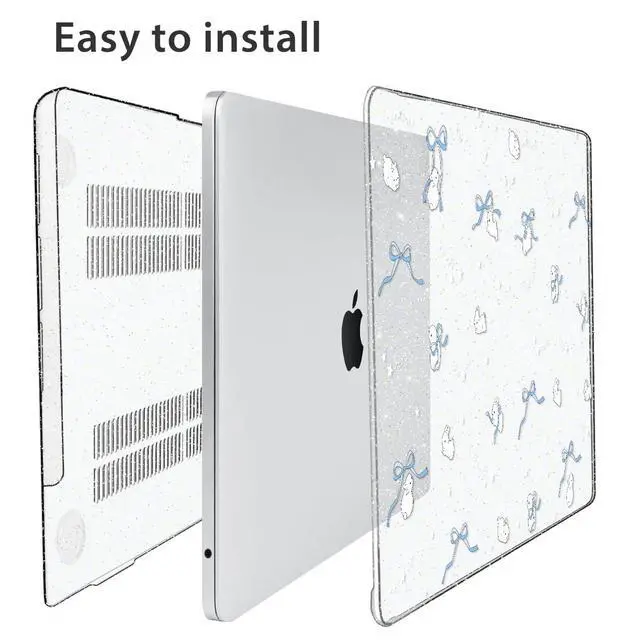 Alt view image 5 of 5 - HOHAIYOO Compatible with MacBook Air 15 inch Case 2025 2024 2023 Release M4 A3241 M3 A3114 M2 A2941 with Liquid Retina Display, Hard Shell Case&Keyboard Cover&Webcam Cover&Screen Protector, Bunny-B