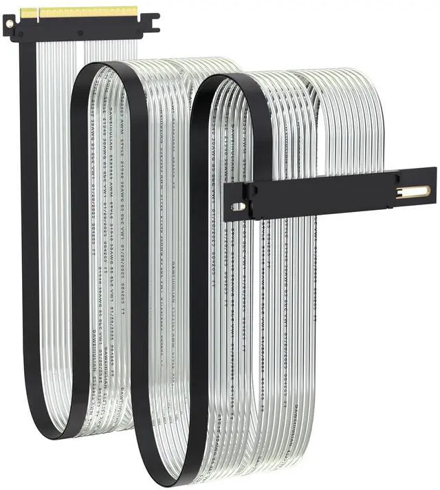 Main image of GLOTRENDS 800mm PCIe 5.0 X16 Riser Cable Left Angle for GPU Server, Support Cascading to Extend Length, Industrial-Grade Performance