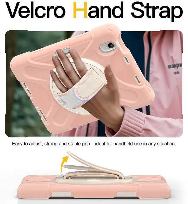 Alt view image 5 of 5 - BRAECN for iPad mini 7 (A17 Pro) 2024/Mini 6 2021 Case 8.3 Inch Heavy Duty Screen Protector Full Body Protective Shockproof Pencil Holder 360°Rotating Stand Handle & Shoulder Strap Kids-Friendly