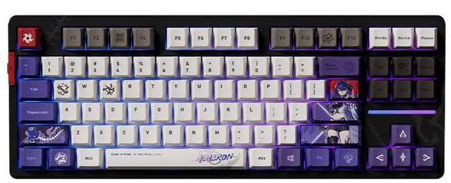 Alt view image 3 of 3 - HOYOVERSE Honkai: Star Rail Acheron Backlight Mechanical Keyboard (87 Keys) - Kailh Box Pearl Purple Switch