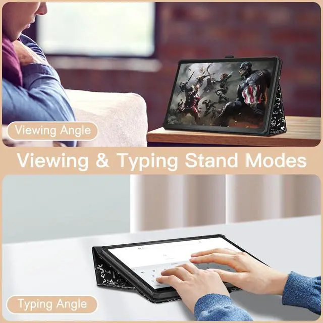 Alt view image 4 of 5 - Fintie Folio Case for Amazon Fire Max 11 (13th Generation, 2023 Release) - Premium Vegan Leather Slim Fit Folding Stand Cover for Fire 11 Max Tablet with Auto Sleep/Wake, Composition Book