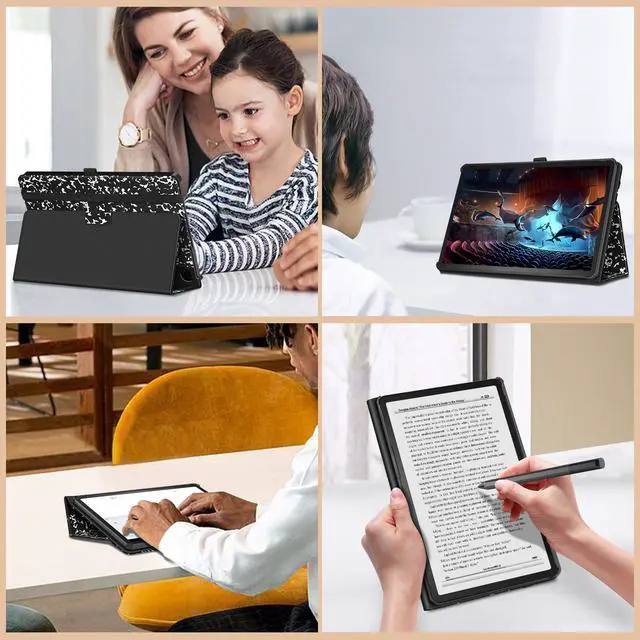 Alt view image 5 of 5 - Fintie Folio Case for Amazon Fire Max 11 (13th Generation, 2023 Release) - Premium Vegan Leather Slim Fit Folding Stand Cover for Fire 11 Max Tablet with Auto Sleep/Wake, Composition Book