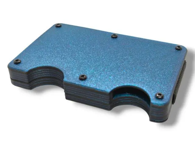 Alt view image 3 of 5 - Wallet Compatible with YubiKey 5C NFC and USB-A/USB-C  Slim Card Holder with Elastic Strap  Holds Security Keys, Bills, and 10+ Cards  Compact Minimalist Design (USB-C, Sprectre Blue)