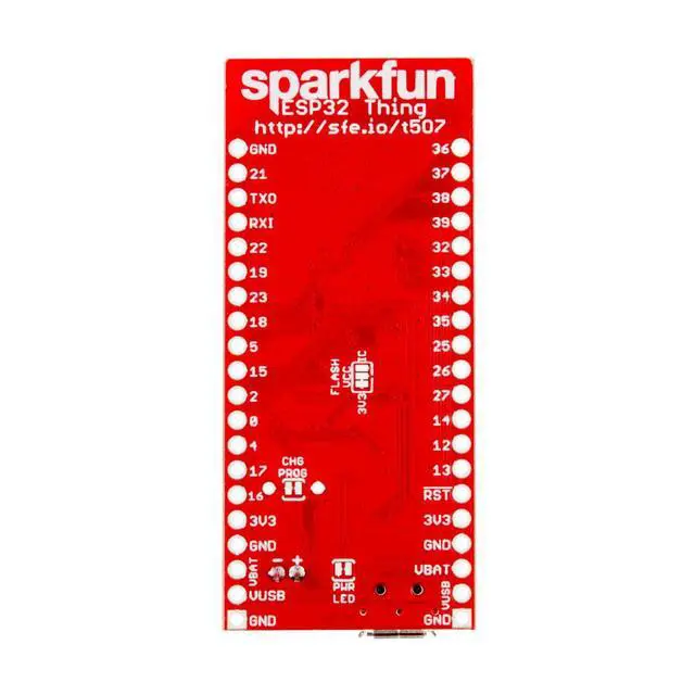 Alt view image 3 of 5 - SparkFun ESP32 Thing Developement Board WiFi & microcontroller Compatible with Bluetooth for IoT & prototyping Projects w/Integrated LiPo Battery Charger 4MB Flash Memory 3 to 3.6V Operating Range