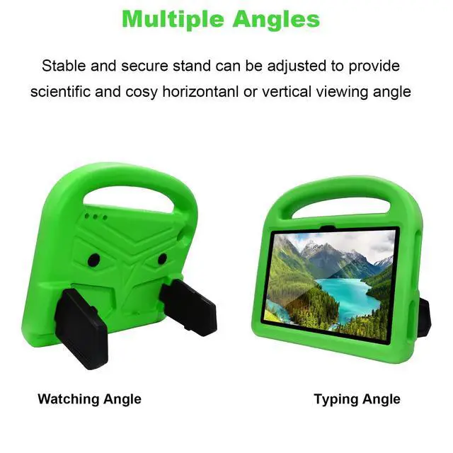 Alt view image 5 of 5 - UUcovers Kindle Fire 7 Tablet Cover for Kids (Only Compatible with 12th Generation, 2022 Release) with Kickstand Handle Heavy Duty EVA Foam Shockproof Lighweight Protective Stand Cover, Green Bird