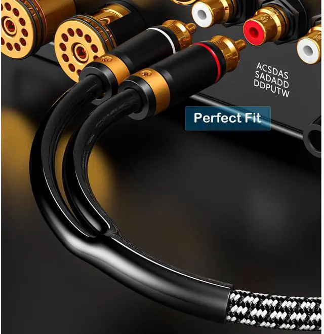 Alt view image 4 of 5 - Hagietek USB C to 2 RCA Audio Cable 3.2FT, Audiophile USB Type C to 2RCA Male Jack Plug Y Adapter Cord Compatible with iPad Pro,MacBook,Home Theater,DVD,Amplifier,Car Stereo