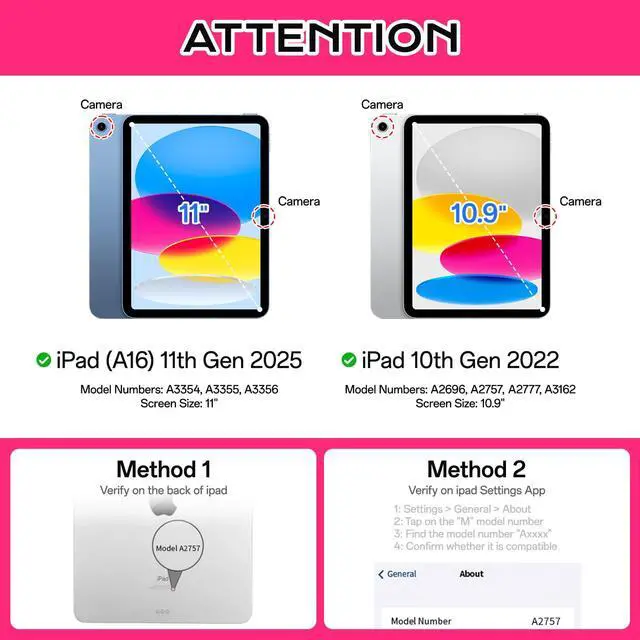 Alt view image 2 of 5 - JKSML Case for iPad 10th/11th (A16) Gen with 7 Colors Backlight Touchpad Keyboard and Pencil Holder, Detachable Wireless Bluetooth Trackpad Keyboard, Rose Pink