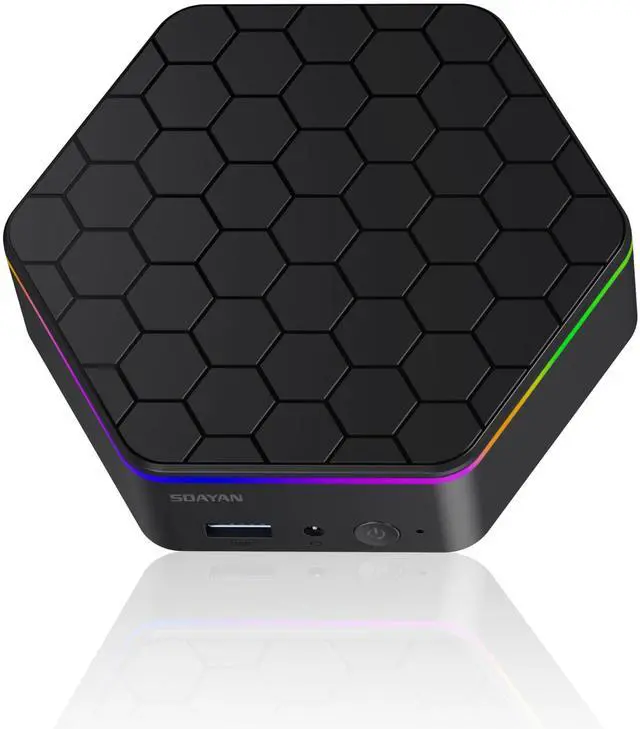 Main image of SOAYAN Mini PC, 12th Alder Lake N100 Linux Mini Computer (up to 3.4GHz), 16GB DDR4 RAM 512GB SSD Small Desktop Computer WiFi 6/4K Dual Display/USB3.2/BT5.2/Gigabit Ethernet for Home, Office, Business