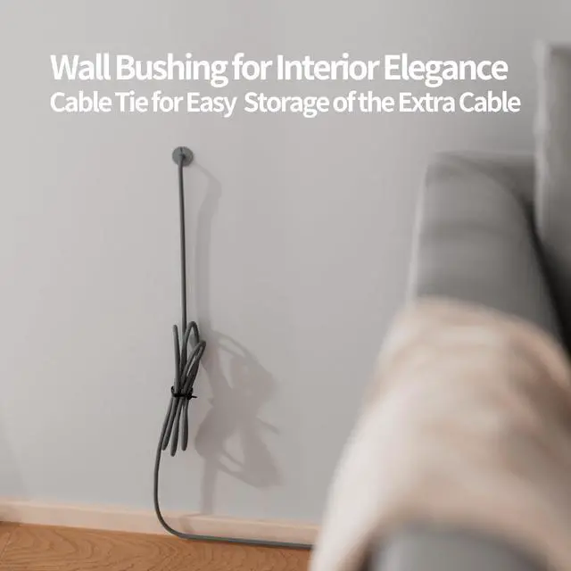 Alt view image 5 of 5 - EAZUSE Starlink Cable Routing Kit Wall Pass Through Grommet Mounting Kit 3/4" and 5/16" Drill Bit, Wire Clips & Cable Ties for Starlink Gen 2/3 Dish & Mini Ethernet Installation
