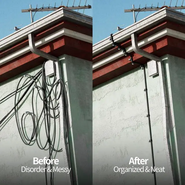 Alt view image 4 of 5 - EAZUSE Starlink Cable Routing Kit Wall Pass Through Grommet Mounting Kit 3/4" and 5/16" Drill Bit, Wire Clips & Cable Ties for Starlink Gen 2/3 Dish & Mini Ethernet Installation