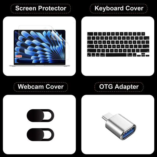 Alt view image 3 of 5 - Yebiseven for M3/M2/M1 MacBook Pro 14" Case 2023 2021 Released A2918/ A2992/ A2779/ A2442, Hard Shell Case with Keyboard Cover+Screeen Film+OTG Adapter+2 Webcam Covers, Blooming Flower