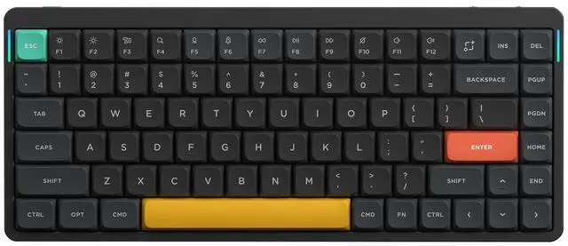 Main image of nuphy Air75 V2 Low Profile Wireless Mechanical Keyboard, Hot-swappable, Supports Bluetooth/2.4g/USB-C Connectivity (Black, Gateron Moss Switches)