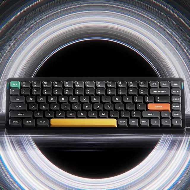 Alt view image 2 of 5 - nuphy Air75 V2 Low Profile Wireless Mechanical Keyboard, Hot-swappable, Supports Bluetooth/2.4g/USB-C Connectivity (Black, Gateron Moss Switches)